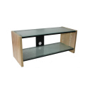 MDF Frame Carved Glass TV Cabinet/Glass TV Stand